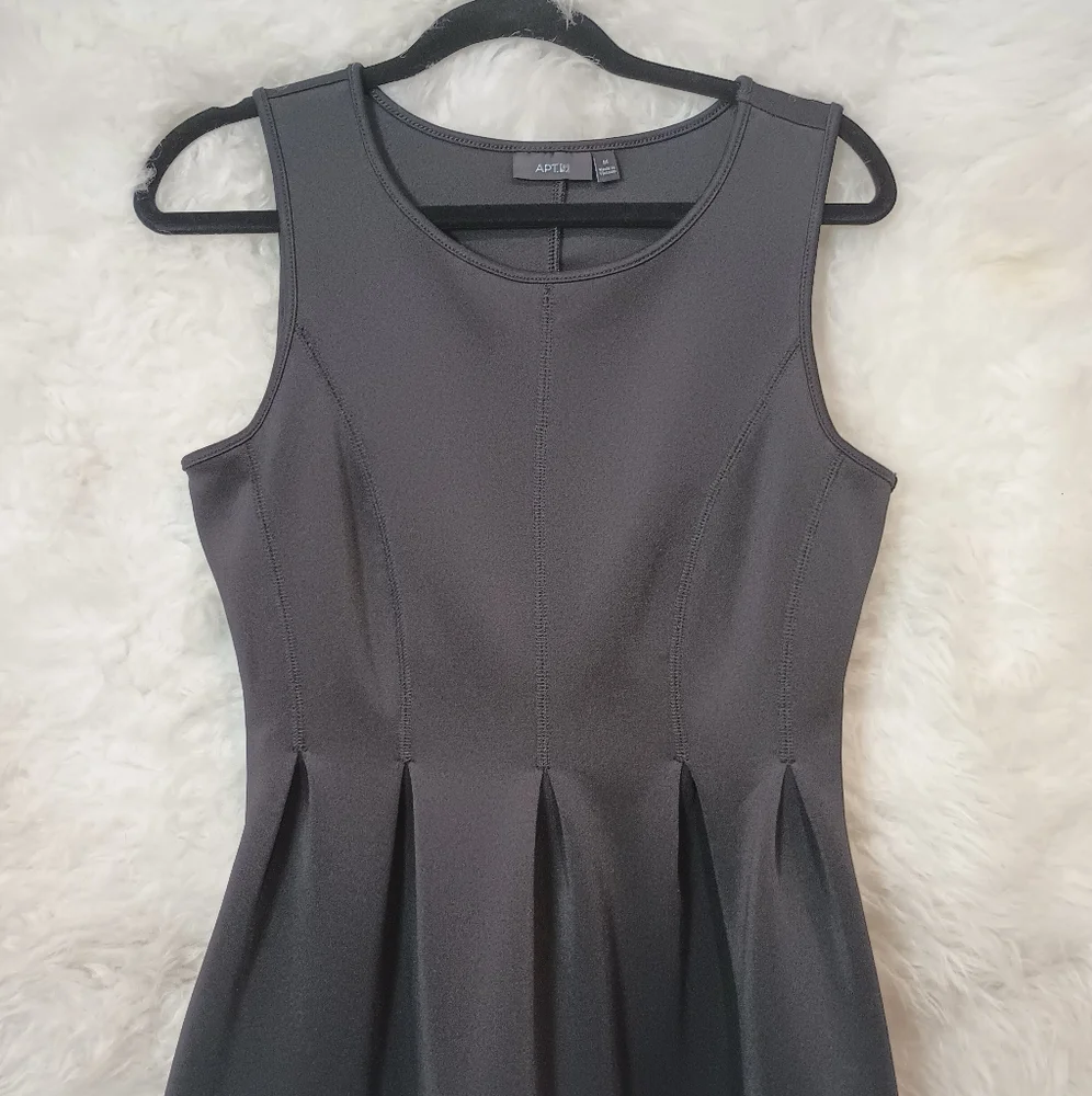 Apt.9 Black and White Striped Sleeveless A-line Dress Size M - Picture 3 of 8